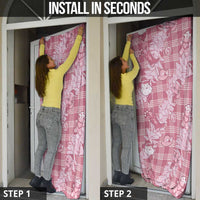 Pink Palaka Hawaii Cowboy Christmas Door Cover Paniolo Mix Maile Lei - Polynesian Pride