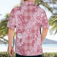 Pink Palaka Hawaii Cowboy Christmas Hawaiian Shirt Paniolo Mix Maile Lei - Polynesian Pride