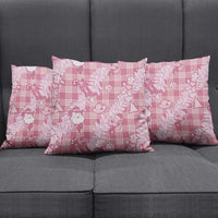 Pink Palaka Hawaii Cowboy Christmas Pillow Cover Paniolo Mix Maile Lei - Polynesian Pride