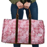 Pink Palaka Hawaii Cowboy Christmas Travel Bag Paniolo Mix Maile Lei - Polynesian Pride