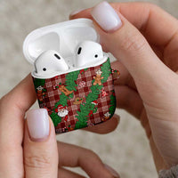 Red Palaka Hawaii Cowboy Christmas AirPods Case Paniolo Mix Maile Lei LT7 - Polynesian Pride