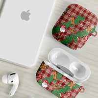 Red Palaka Hawaii Cowboy Christmas AirPods Case Paniolo Mix Maile Lei LT7 - Polynesian Pride