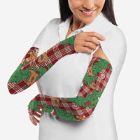 Red Palaka Hawaii Cowboy Christmas Arm Sleeves Paniolo Mix Maile Lei LT7 - Polynesian Pride