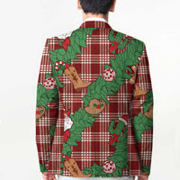 Red Palaka Hawaii Cowboy Christmas Blazer Paniolo Mix Maile Lei - Polynesian Pride