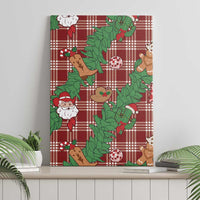 Red Palaka Hawaii Cowboy Christmas Canvas Wall Art Paniolo Mix Maile Lei LT7 - Polynesian Pride
