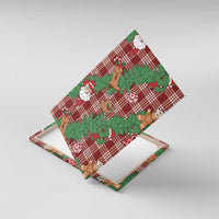 Red Palaka Hawaii Cowboy Christmas Canvas Wall Art Paniolo Mix Maile Lei LT7 With Frame Red - Polynesian Pride