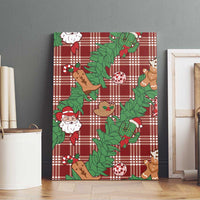 Red Palaka Hawaii Cowboy Christmas Canvas Wall Art Paniolo Mix Maile Lei LT7 - Polynesian Pride