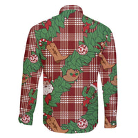 Red Palaka Hawaii Cowboy Christmas Family Matching Short Sleeve Bodycon Dress and Hawaiian Shirt Paniolo Mix Maile Lei - Polynesian Pride