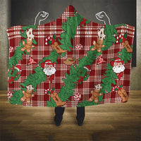 Red Palaka Hawaii Cowboy Christmas Hooded Blanket Paniolo Mix Maile Lei LT7 - Polynesian Pride