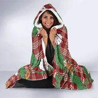 Red Palaka Hawaii Cowboy Christmas Hooded Blanket Paniolo Mix Maile Lei LT7 - Polynesian Pride