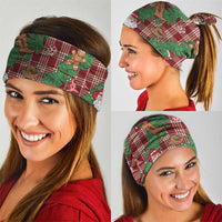 Red Palaka Hawaii Cowboy Christmas Neck Gaiter Paniolo Mix Maile Lei - Polynesian Pride