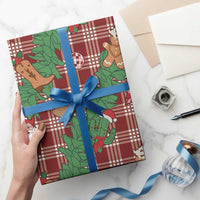 Red Palaka Hawaii Cowboy Christmas Wrapping Paper Paniolo Mix Maile Lei LT7 - Polynesian Pride