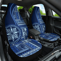 Samoa Siapo Motif Car Seat Cover Classic Style - Bue Ver LT7 One Size Blue - Polynesian Pride