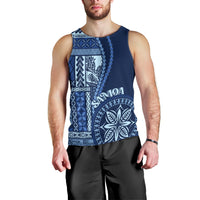Samoa Siapo Motif Men Tank Top Classic Style - Bue Ver LT7 - Polynesian Pride