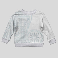 Samoa White Sunday Kid Ugly Christmas Sweater Classic Siapo Style LT7 Kid White - Polynesian Pride