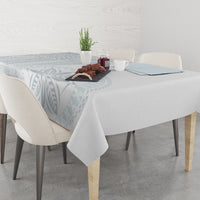 Samoa White Sunday Tablecloth Classic Siapo Style LT7 - Polynesian Pride