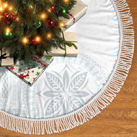 Samoa White Sunday Tree Skirt Classic Siapo Style LT7 - Polynesian Pride
