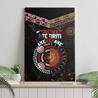 Aotearoa and Australia Indigenous Canvas Wall Art Stand Together For Te Tiriti LT7 - Polynesian Pride