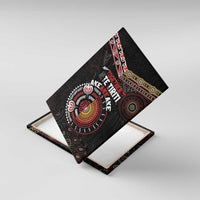 Aotearoa and Australia Indigenous Canvas Wall Art Stand Together For Te Tiriti LT7 With Frame Black - Polynesian Pride
