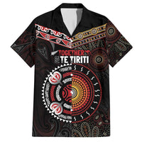 Aotearoa and Australia Indigenous Family Matching Off Shoulder Maxi Dress and Hawaiian Shirt Stand Together For Te Tiriti