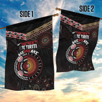 Aotearoa and Australia Indigenous Garden Flag Stand Together For Te Tiriti LT7 - Polynesian Pride