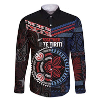 Aotearoa and Samoa Together For Te Tiriti Family Matching Mermaid Dress and Hawaiian Shirt Kowhaiwhai Mix Siapo - Flag Color