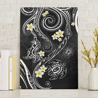 Polynesia Tribal Canvas Wall Art Tentacles Plumeria LT7 Without Frame Black - Polynesian Pride