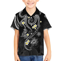 Polynesia Tribal Family Matching Puletasi and Hawaiian Shirt Tentacles Plumeria