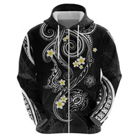 Polynesia Tribal Hoodie Tentacles Plumeria
