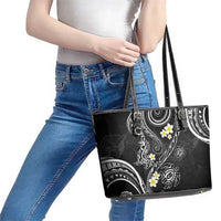 Polynesia Tribal Leather Tote Bag Tentacles Plumeria LT7 - Polynesian Pride