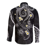 Polynesia Tribal Long Sleeve Button Shirt Tentacles Plumeria LT7 - Polynesian Pride