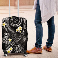 Polynesia Tribal Luggage Cover Tentacles Plumeria