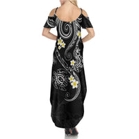 Polynesia Tribal Summer Maxi Dress Tentacles Plumeria LT7 - Polynesian Pride