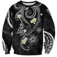 Polynesia Tribal Sweatshirt Tentacles Plumeria LT7 Unisex Black - Polynesian Pride