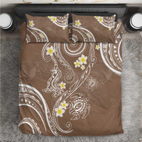 Polynesia Tribal Bedding Set Mocha Plumeria Tentacles