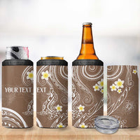 Polynesia Tribal 4 in 1 Can Cooler Tumbler Mocha Plumeria Tentacles LT7 - Polynesian Pride
