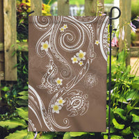 Polynesia Tribal Garden Flag Mocha Plumeria Tentacles LT7 Garden Flag Mocha - Polynesian Pride