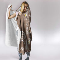 Polynesia Tribal Hooded Blanket Mocha Plumeria Tentacles LT7 - Polynesian Pride