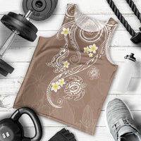 Polynesia Tribal Men Tank Top Mocha Plumeria Tentacles LT7 - Polynesian Pride