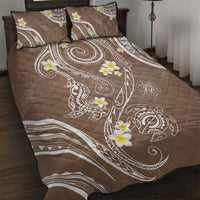 Polynesia Tribal Quilt Bed Set Mocha Plumeria Tentacles LT7 Mocha - Polynesian Pride