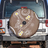 Polynesia Tribal Spare Tire Cover Mocha Plumeria Tentacles LT7 Mocha - Polynesian Pride