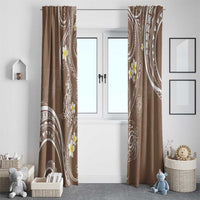 Polynesia Tribal Window Curtain Mocha Plumeria Tentacles LT7 - Polynesian Pride