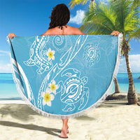 Polynesia Tribal Beach Blanket Turquoise Plumeria Tentacles LT7 - Polynesian Pride
