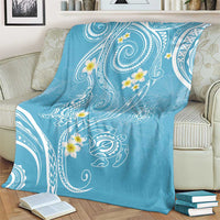 Polynesia Tribal Blanket Turquoise Plumeria Tentacles LT7 - Polynesian Pride