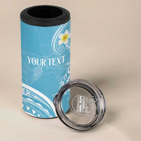 Polynesia Tribal 4 in 1 Can Cooler Tumbler Turquoise Plumeria Tentacles LT7 - Polynesian Pride