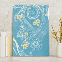 Polynesia Tribal Canvas Wall Art Turquoise Plumeria Tentacles LT7 Without Frame Turquoise - Polynesian Pride