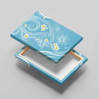Polynesia Tribal Canvas Wall Art Turquoise Plumeria Tentacles LT7 - Polynesian Pride