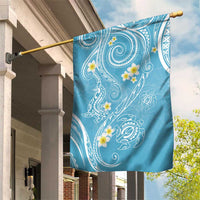Polynesia Tribal Garden Flag Turquoise Plumeria Tentacles LT7 House Flag Turquoise - Polynesian Pride
