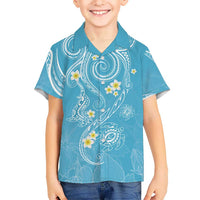 Polynesia Tribal Hawaiian Shirt Turquoise Plumeria Tentacles LT7 - Polynesian Pride