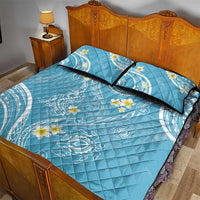 Polynesia Tribal Quilt Bed Set Turquoise Plumeria Tentacles LT7 - Polynesian Pride